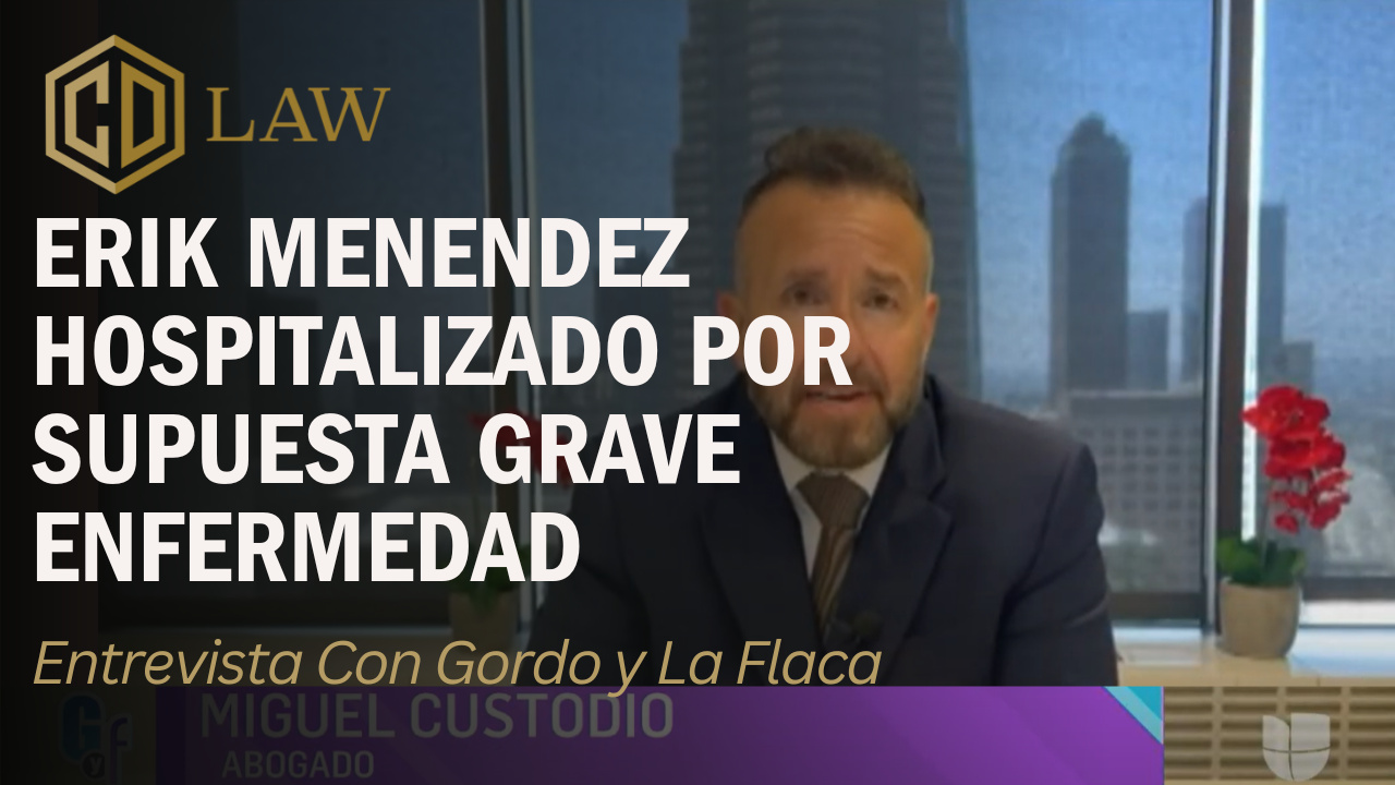 Erik Menendez Hospitalizado Por Supuesta Grave Enfermedad