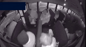 inside bus during accident