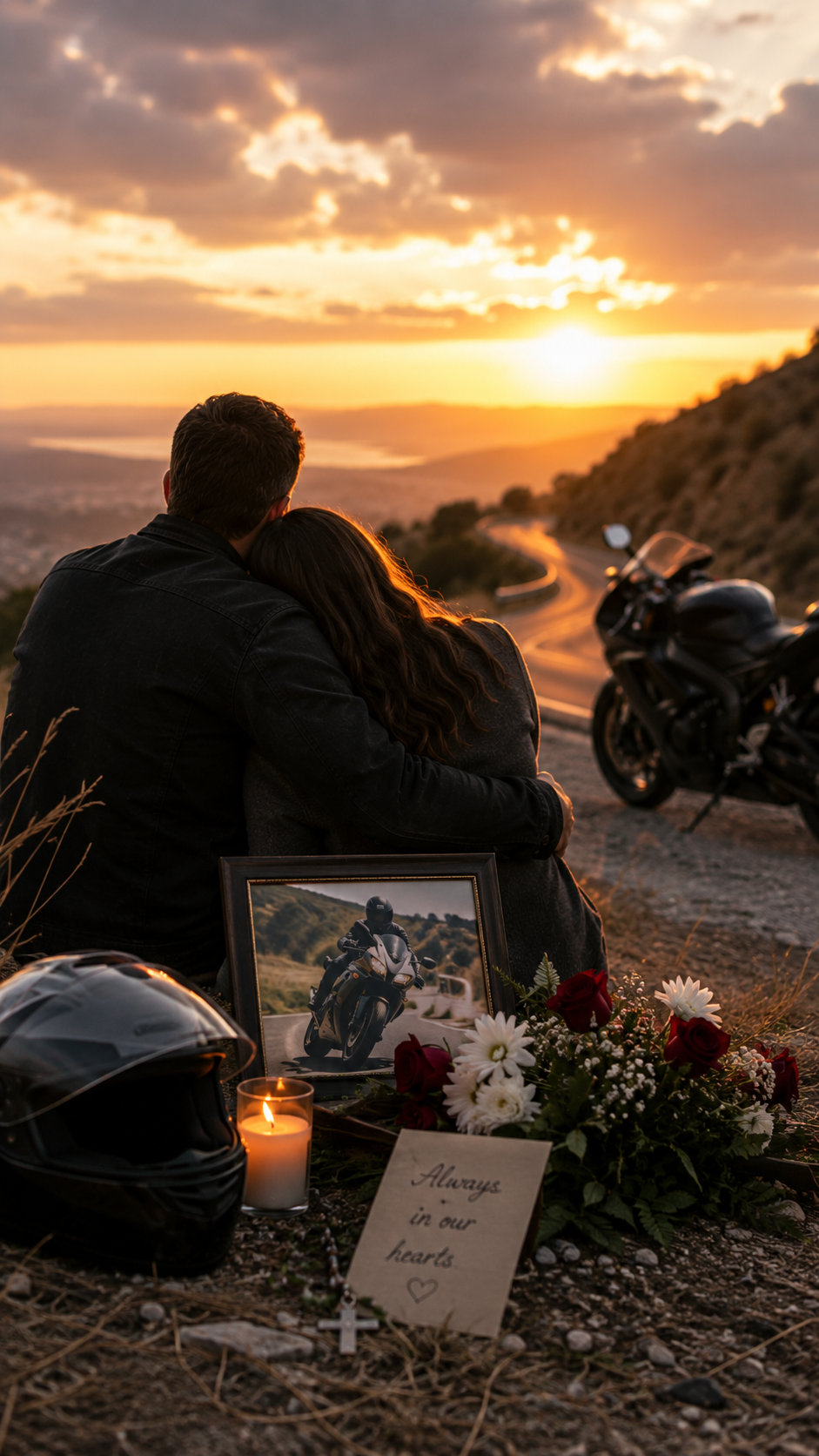 Family remembering a loved one after a fatal motorcycle accident in California while seeking justice through a wrongful death claim.