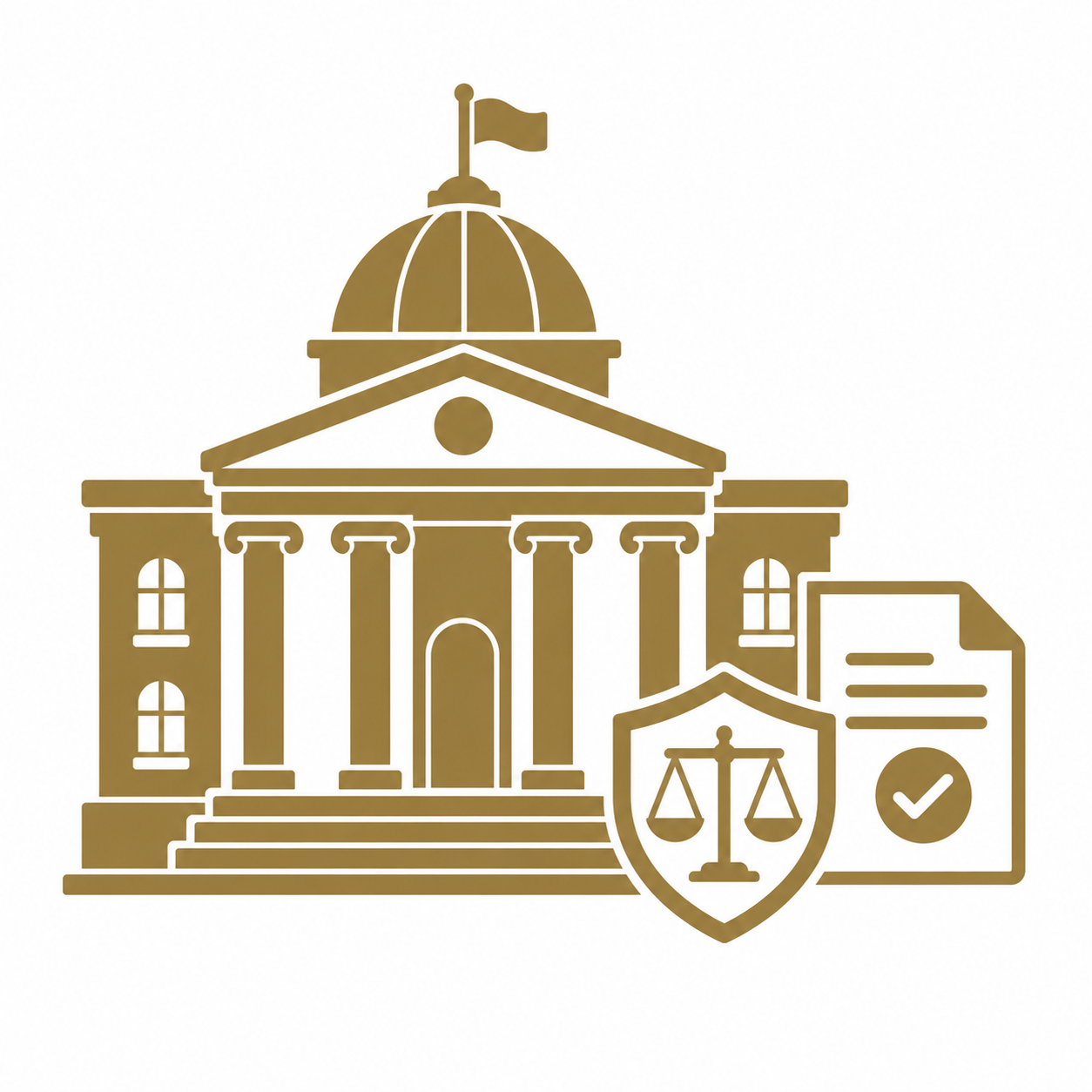 Icon representing government liability for unsafe roads, defective intersections, and pedestrian accident claims in California.